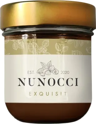 Produktbild von Nunocci Exquisit 400g Glas Edle Nuss-Nougat-Creme mit 55 % Piemont-Haselnüssen – vegan & palmölfrei