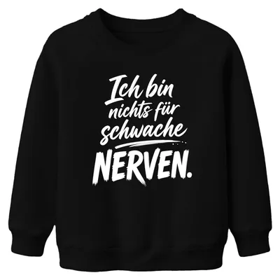 Productafbeelding van "Ich bin nichts" - Sarcastische dames-sweatshirt, zwart, maat 152