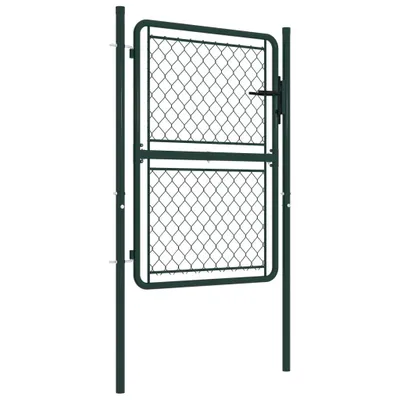 Immagine prodotto di vidaXL Cancello da giardino in acciaio 100×150 cm verde