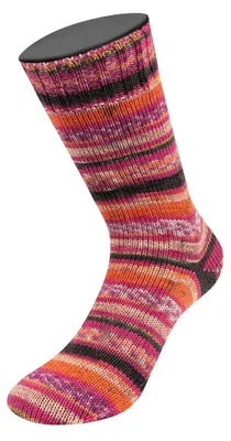 Produktbild von Lana Grossa - Meilenweit 100g Piccata 4801 pink orange dunkelgrau pfirsich ecru flieder tonrot camel schwarzbraun