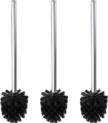 Produktbild von WENKO WC-Bürste mit Edelstahlstiel Matt 3er Set, Ø 8 x 35 cm