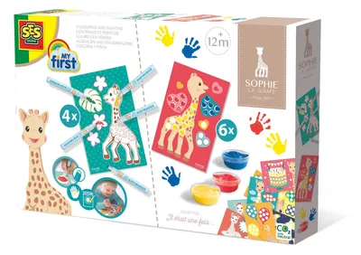 Immagine prodotto di Set 2 in 1 immagini/colori Sophie girafa, SES Creative, 1 an+, Multicolore