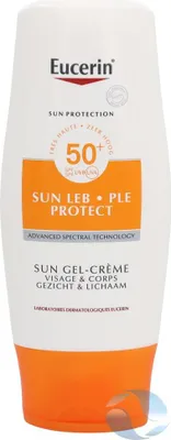 Image de Eucerin Sun Leb Protect SPF50+ Gel-crème solaire pour le visage et le corps, 150 ml