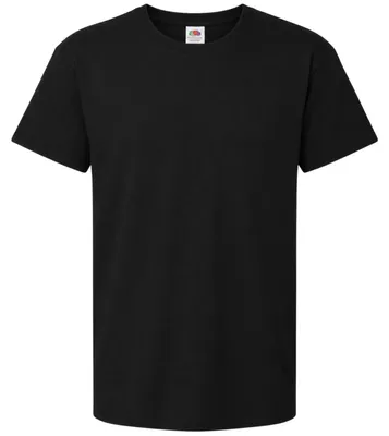Produktbild von Kinder-T-Shirt Fruit of the Loom, schwarzes Baumwoll-T-Shirt 104