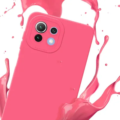Zdjęcie produktu dla Etui Cadorabo do Xiaomi Mi 11 LITE (4G / 5G) / 11 LITE NE pokrowiec ochronny z czerwonego silikonu TPU etui na telefon komórkowy