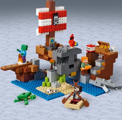 Produktbild von LEGO 21152 Minecraft Das Piratenschiff-Abenteuer, Bauset