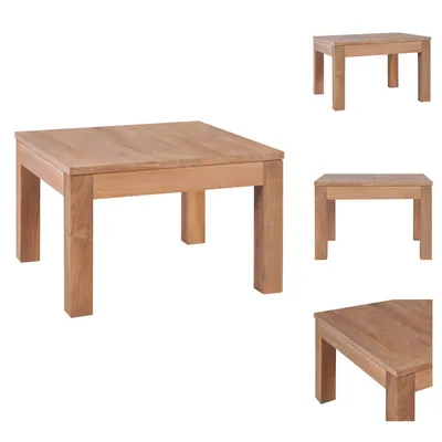 Zdjęcie produktu dla vidaXL Stolik kawowy z litego drewna tekowego z naturalnym wykończeniem 60x60x40 cm - Stoliki kawowe