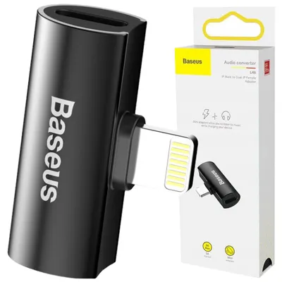 Zdjęcie produktu dla Baseus 6953156287143 hub interfejsu Lightning Black