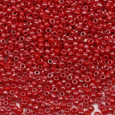 Immagine prodotto di Perline di vetro rosse da 3 mm (8/0) per la creazione di gioielli