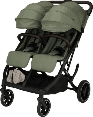 Produktbild von Novi Scott V2 Geschwisterbuggy – für 2 Kinder – bis 15 kg pro Sitz – All-Terrain-Räder – ab Geburt geeignet - Grün