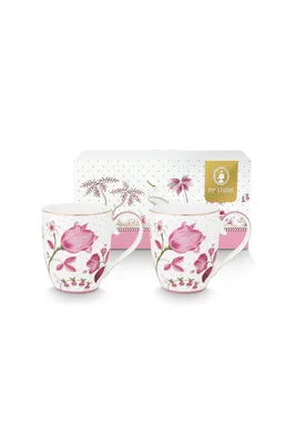 Produktbild von PIP STUDIO Jolie Tulip Pink Becher 450ml XL Set2