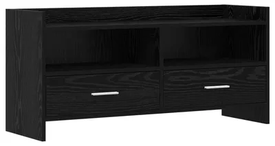 Produktbild von TV-Schränk 100 x 33 x 47 cm Schwarze Eiche Holzwerkstoff