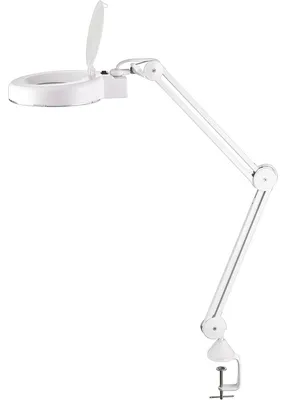 Zdjęcie produktu dla Lupa LED 9224 z podstawą zaciskową biała