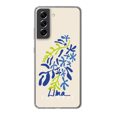 Produktbild von MuchoWow® Handyhülle Schutzhülle Hülle für Samsung Galaxy S21 FE Blume - Blätter - Lima Silikon Softcase Handy Hülle - Mobiltelefonhülle