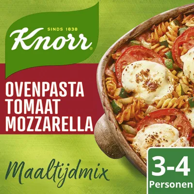 Produktbild von Knorr Maaltijdmix Ovenpasta Tomaat Mozzarella 64g – Würzige Pasta-Mischung