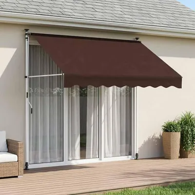 Obrázek produktu pro Maison Exclusive – Ručně navíjená markýza, hnědá, 250 cm
