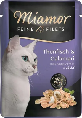 Produktbild von Miamor - Feine Filets Pouch 24x100g  |  Thunfisch & Calamari