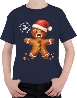 Produktbild von Lebkuchen Schwarzer Humor - Weihnachten Weihnachtsgeschenk Christmas Uni Kinder T-Shirt, Navy, 140