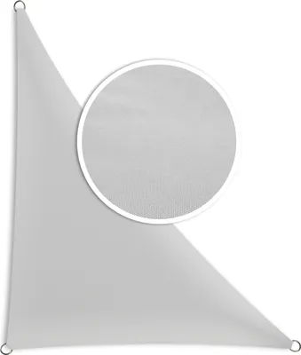 Produktbild von Schramm® Sonnensegel dreieckig in verschiedenen Größen und Farben Sonnenschutz Sichtschutz Windschutz, Farbe:grau, Größe:4 m x 4 m x 5.65 m
