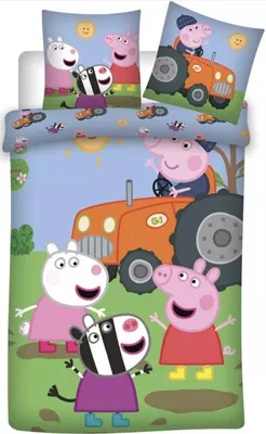 Produktbild von Peppa Pig Bettbezug tractor 140 x 200 cm - 70 x 80 cm - Baumwolle