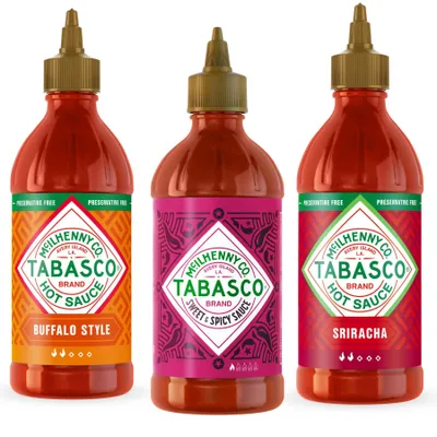 Obrázek produktu pro TABASCO Squeeze Sauce-Set Buffalo, Sriracha & Sweet & Spicy, 3 x 256 ml – 3 verschiedene scharfe Soßen zum Dosieren, glutenfrei & ohne Konservierungsstoffe