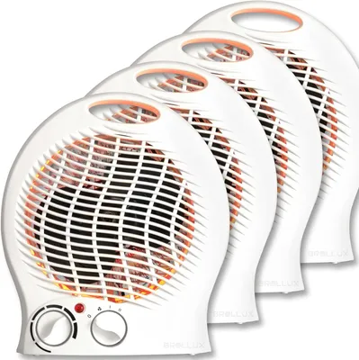 Produktbild von BROLLUX 4x Elektroheizung 2000W mobiles Heizgerät VO-W Thermoventilator Heizlüfter Spiralheizkörper Heizspirale Elektroheizkörper
