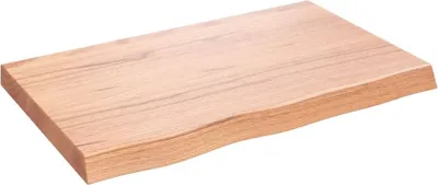 Obrázek produktu pro vidaXL Stolová deska světle hnědá 80x50x(2-6) cm dubový masiv ošetřený dubem
