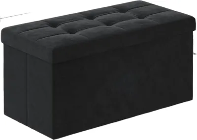 Produktbild von Aufbewahrungshocker aus Samt – faltbar – 89 l – 38 x 76 x 38 cm