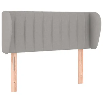 Image de vidaXL Tête de lit avec oreilles gris clair 93x23x78/88 cm Tissu