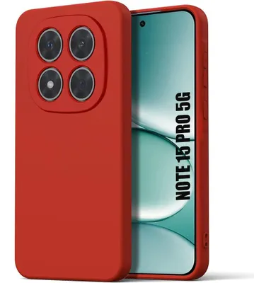 Image de Coque pour Xiaomi Redmi Note 15 Pro 5G, Protection Silicone Slim Antichoc Anti-Rayures Rouge