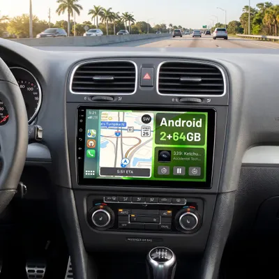 Obrázok produktu pre Autorádio pre modely Golf 5, 6, Passat, Jetta, Caddy, Polo, CC, Tiguan, EOS, Touran, T5, Scirocco s bezdrôtovým systémom Carplay a Android Auto