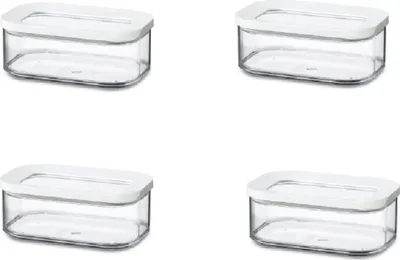 Produktbild von Mepal | Modula Vorratsdosen-Set 4-tlg. | 425 ml | weiß | perfekt für trockene Lebensmittel | Frischhaltedose | platzsparend und stapelbar