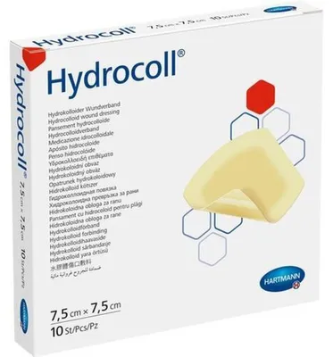 Zdjęcie produktu dla Hydrocoll opatrunek na ranę 7,5x7,5 cm 10 szt