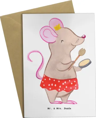 Produktbild von Mr. & Mrs. Panda babykarte Visagistin Herz - Weiß - Geschenk, Klappkarte, weihnachtskarten, einladungskarten, Maskenbildnerin, osterkarten, Grußkarten, Kosmetikstudio