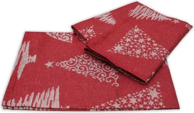 Obrázok produktu pre HOME ELEMENTS Súprava utierok z egyptskej bavlny 50*70 cm, 3 ks, Stromčeky červené