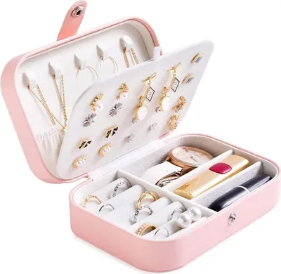 Produktbild von Schmuckkästchen, Schmuckkästchen für Damen, Schmuckkästchen für Ringe, Ohrringe, Halsketten und Armbänder