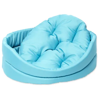 Obrázok produktu pre Posteľ DOG FANTASY oválna s vankúšom tyrkysová 42 cm 1 ks