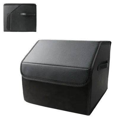 Produktbild von Auto Organizer Kofferraum Leder Aufbewahrungsbox faltbar 38x31x30 cm SUV Limousine