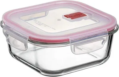 Produktbild von Famanu Glasbehälter mit luftdichtem Verschluss - 0,8 l, rot
