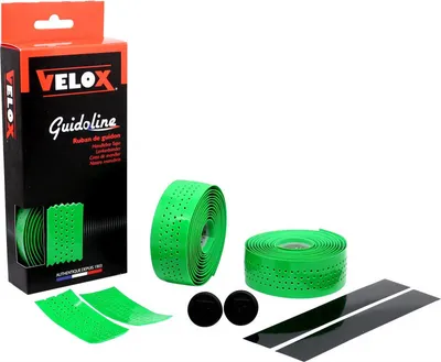 Produktbild von Velox Lenkerband glänzend weich perforiert grün (2Stk)