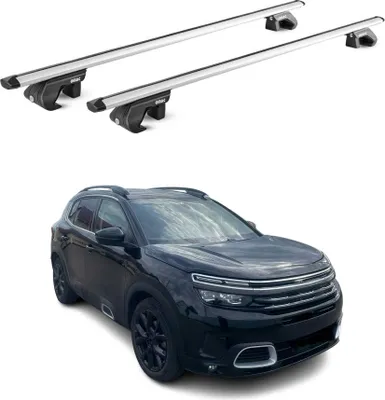 Obrázek produktu pro Střešní nosič Základní nosič pro Citroen C5 Aircross 2018-2025 90 kg hliník stříbrný 2x ABE