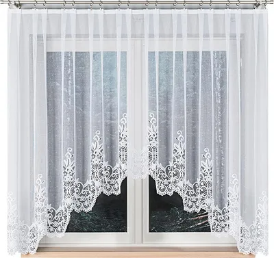 Image de MARKIZETA Rideau 300x160 Berenika blanc jacquard fini 004304/FBL/001/300160/1
