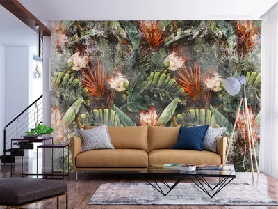 Zdjęcie produktu dla Tapeta z włókniny tropikalne liście 350x256 cm fototapeta XXL dżungla dżungla natura b-A-10124-a-a