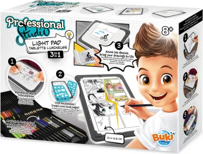 Produktbild von Buki Zeichentablett 3 in 1 - Kreatives Lichttablett fr Kinder