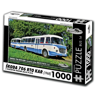 Obrázok produktu pre RETRO-AUTA Puzzle Autobus č. 14 `koda 706 RTO KAR (1968) 1000 dielikov