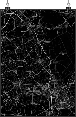 Produktbild von Mr. & Mrs. Panda Bild Hövelhof DIN A2 - Geschenk, Plakat, Kunstdruck, Stadt, Dorf Karte Landkarte Map Stadtplan, wanddeko, Wanddekoration, drucke