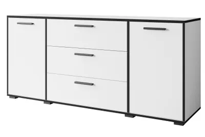 Obrázok produktu pre MINIO Komoda TOGA, 150 cm, komoda do obývačky – biela / čierna
