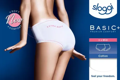 Obrázok produktu pre Sloggi jersey hipster nohavičky Basic white 2-pack veľkosť 42