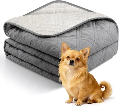 Produktbild von wasserdichte Hundedecke, wasserdichte Decke 178 x 76 cm, Sofaschutz Hund mit rutschfeste Rückseite, Decke Wasserdicht Reversible Kratzfeste für Sofa, Bett & Auto (Dunkelgrau)