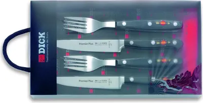 Produktbild von F. DICK Premier Plus Steakbesteck 4-teilig 2 Steakmesser + 2 Gabeln Besteck-Set